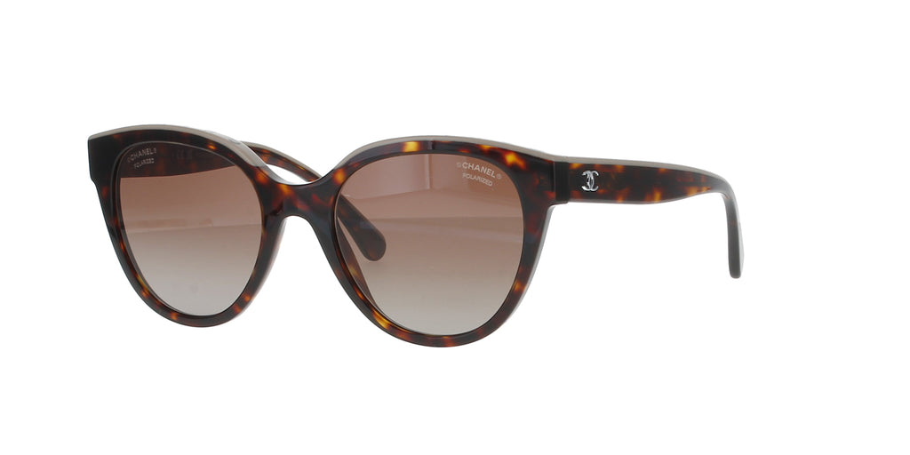 Havana and Beige Polarised Butterfly Chanel Sunglasses