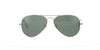 Large Gold Rayban Aviator Sunglass with Green lenses