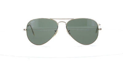 Large Gold Rayban Aviator Sunglass with Green lenses