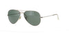 Large Gold Rayban Aviator Sunglass with Green lenses