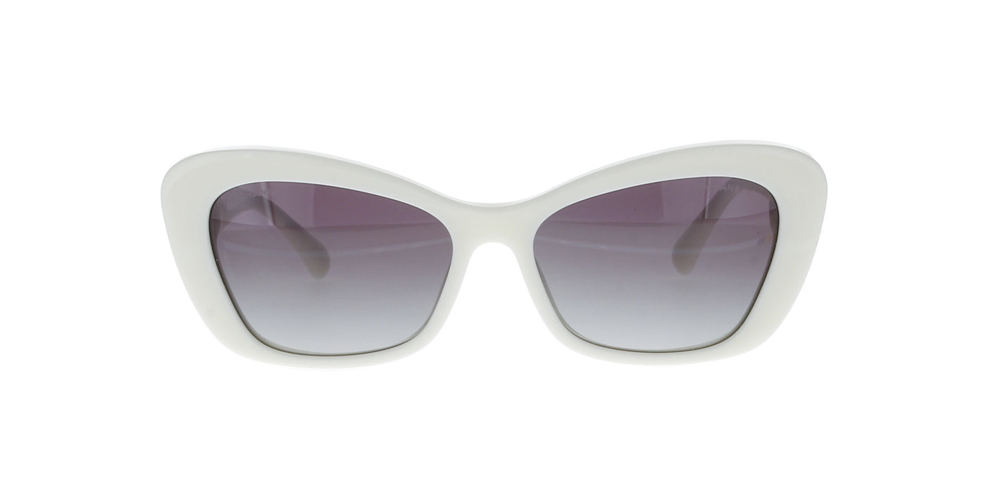 White and Pearl Cat Eye Chanel Sunglasses