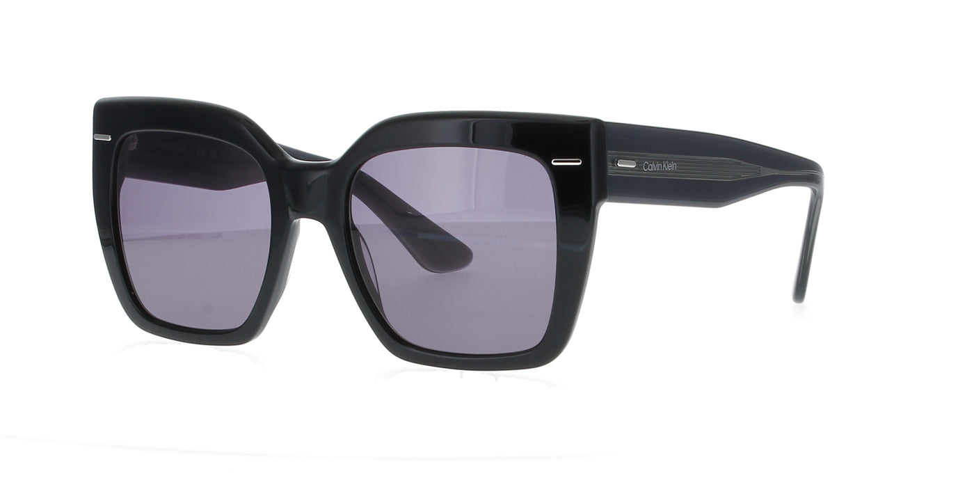 Glossy Black Square Calvin Klein Sunglasses