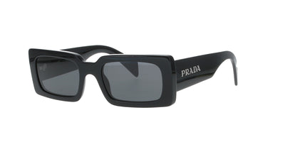 Shiny Black Rectangle Prada Sunglasses