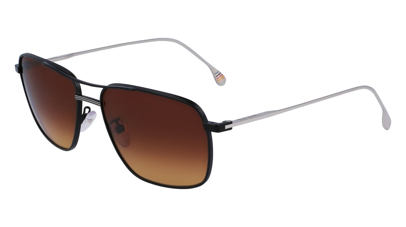 Paul Smith Foster Matte Black-Shiny Silver/Brown #colour_matte-black-shiny-silver-brown