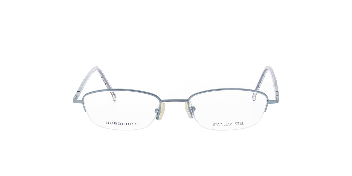 Azure Blue Vintage Burberry Semi-Rimless Frame