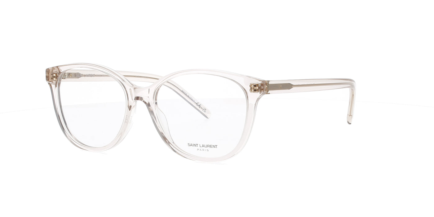 Shiny Nude Crystal Saint Laurent Frame