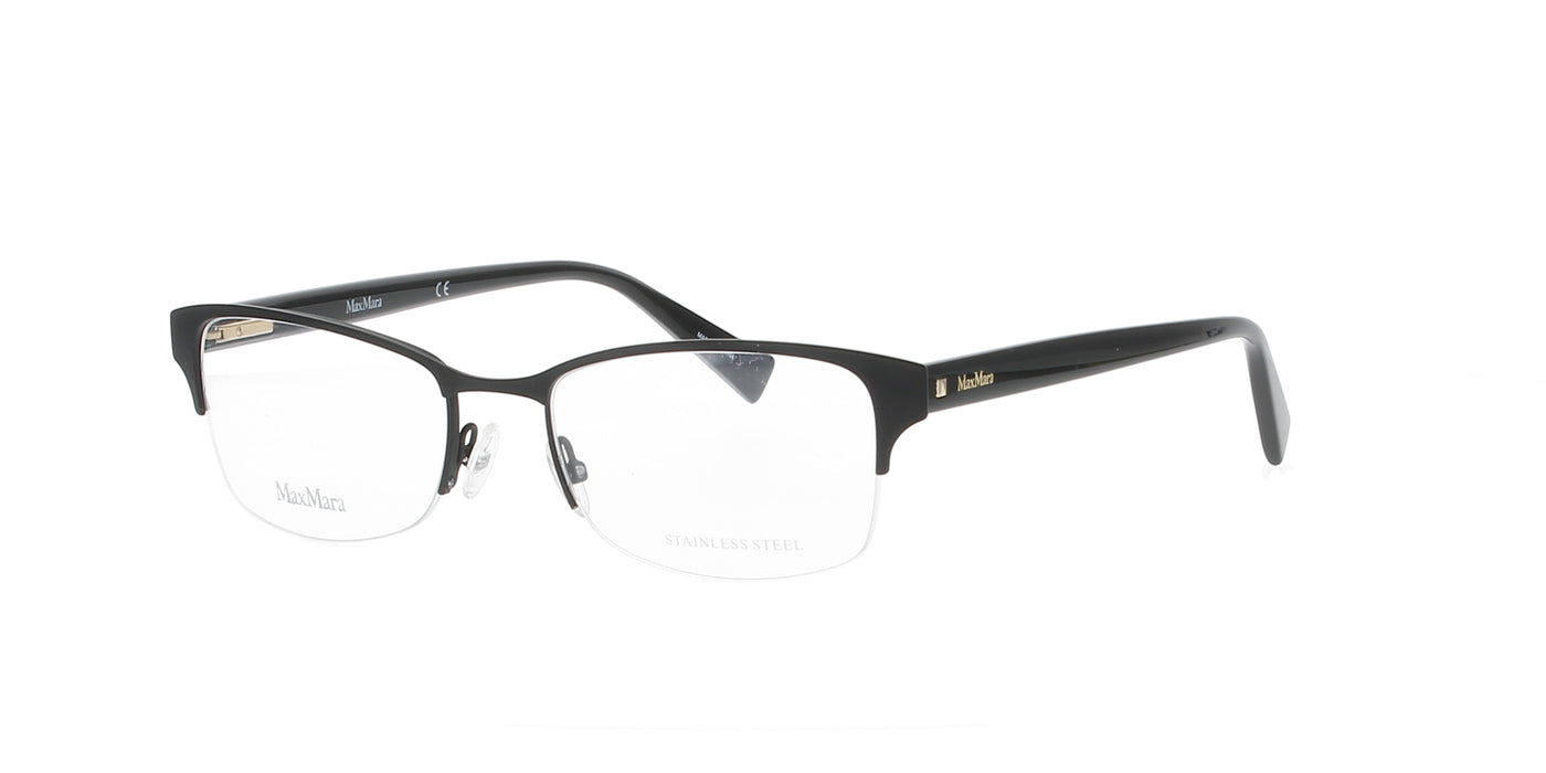 Matt Black Semi Rimless Max Mara Frame