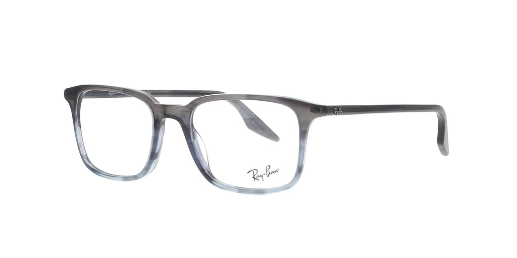 Polished Striped Grey & Blue Rayban Frame