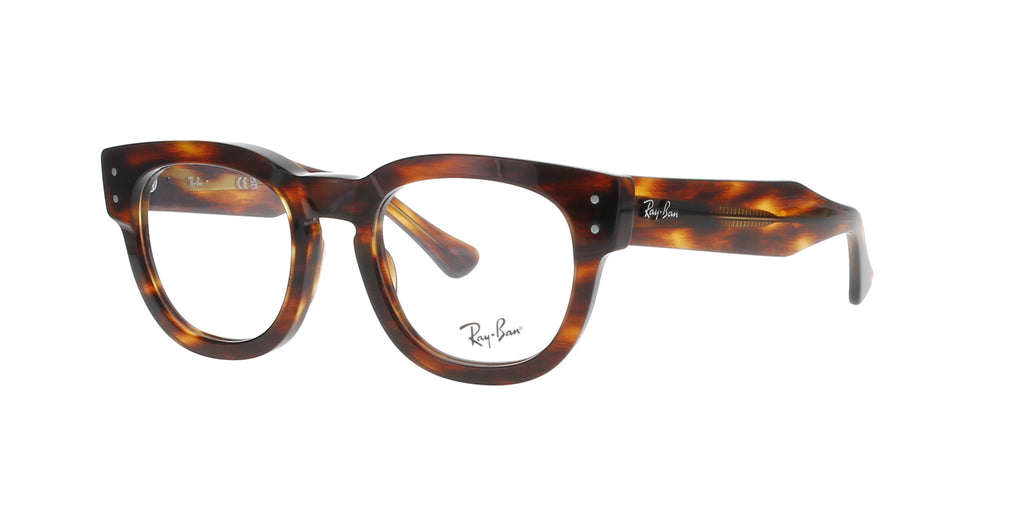 Glossy Striped Havana Rayban Mega Hawkeye Frame