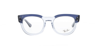 Polished Blue On Transparent Blue Rayban Mega Hawkeye Frame