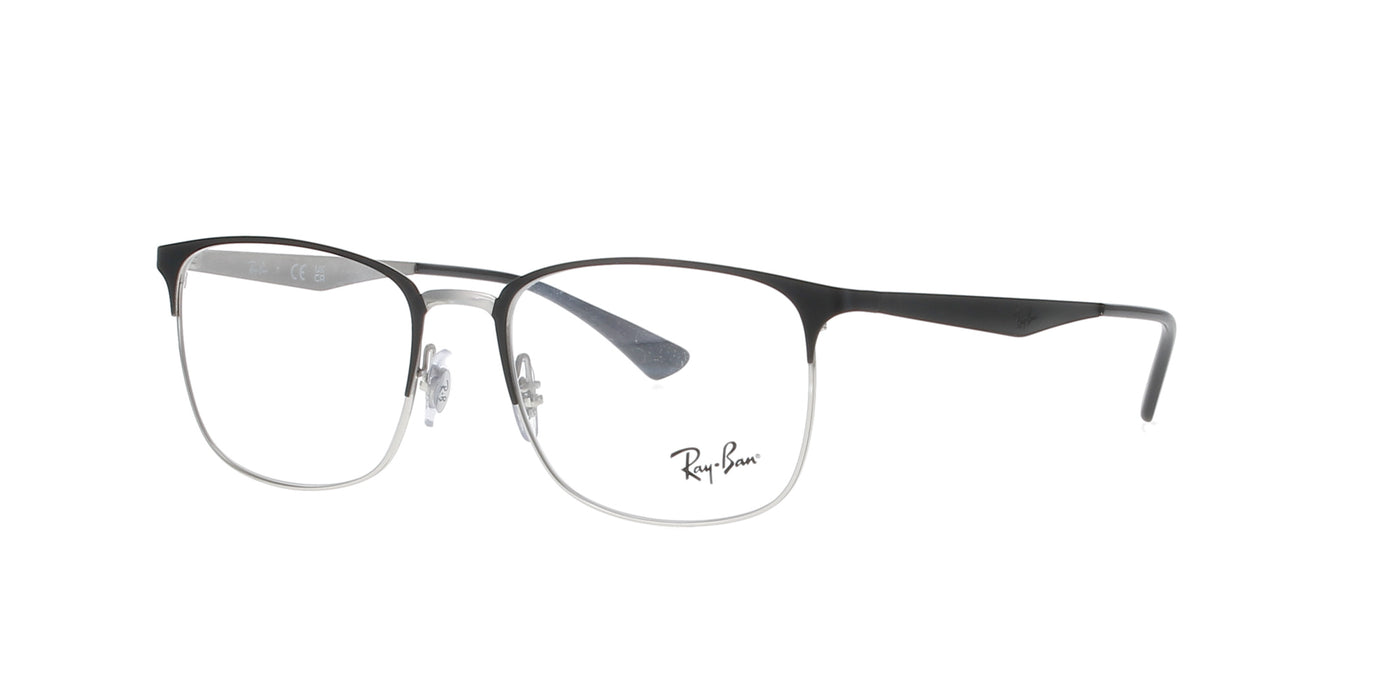 Matte Black on Silver Rayban Frame