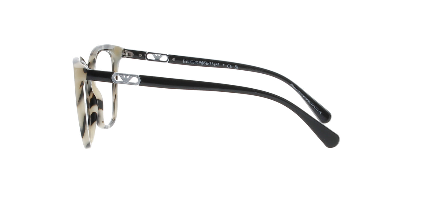 Glossy Cream Tortoise Emporio Armani Frame