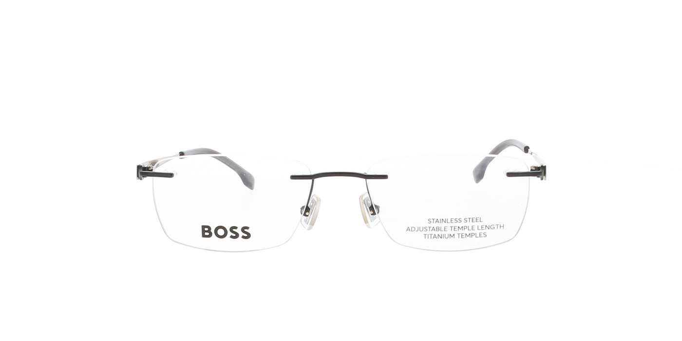 Stainless Steel with Titanium Rimless Boss Frame