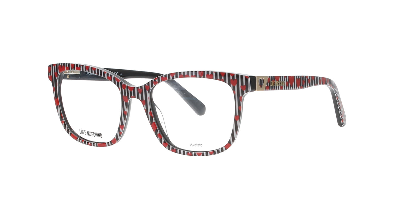 Pattern Black and Hearts Love Moschino Frame