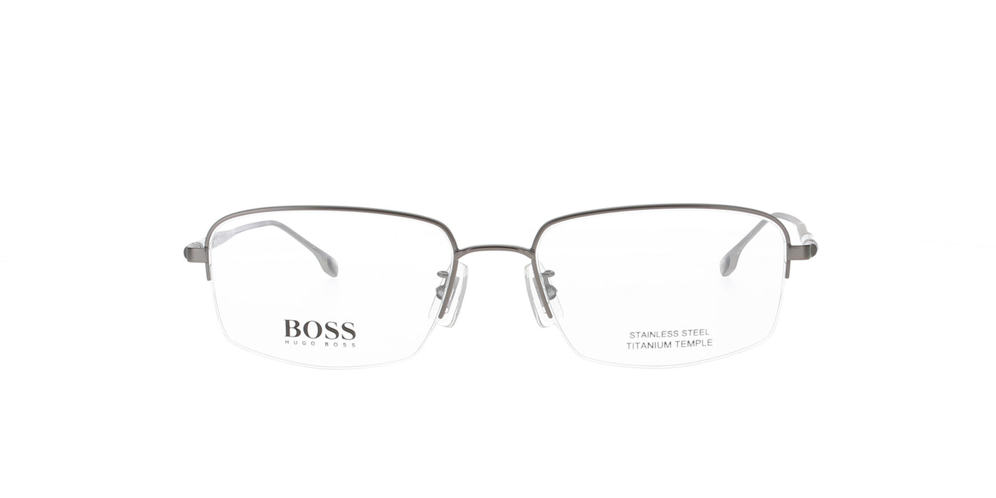 Grey Stainless Steel with Titanium Rimless Boss Frame