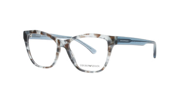 Shiny Blue Havana Emporio Armani Frame