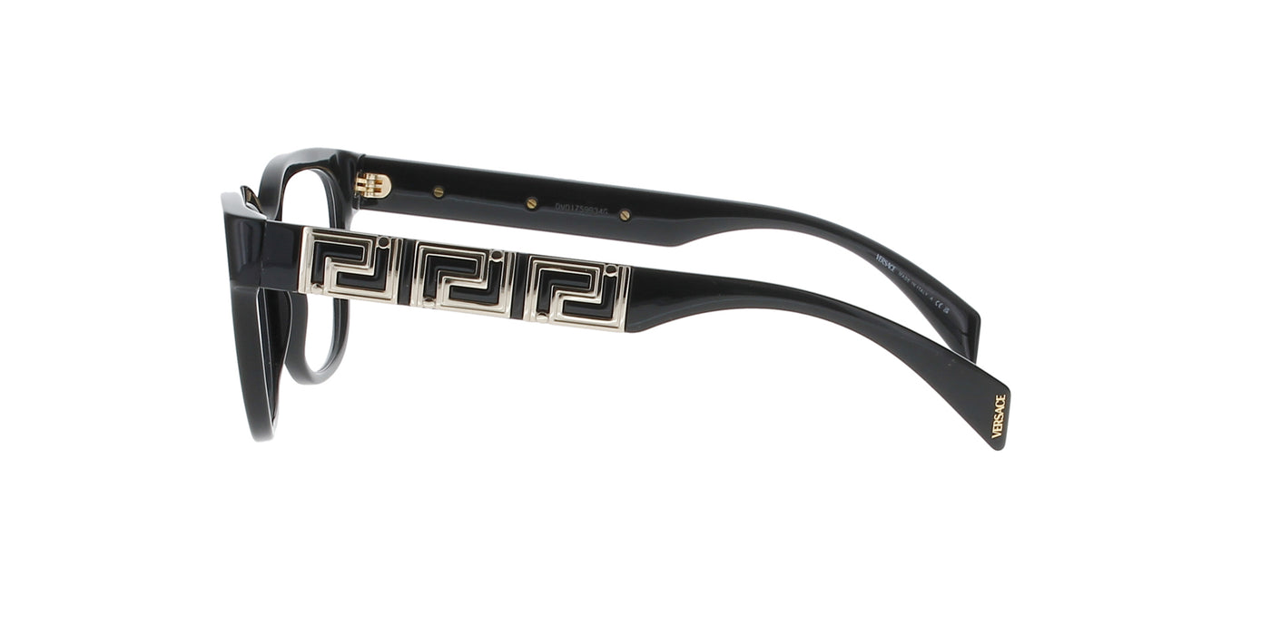 Glossy Black with Gold Versace Frame