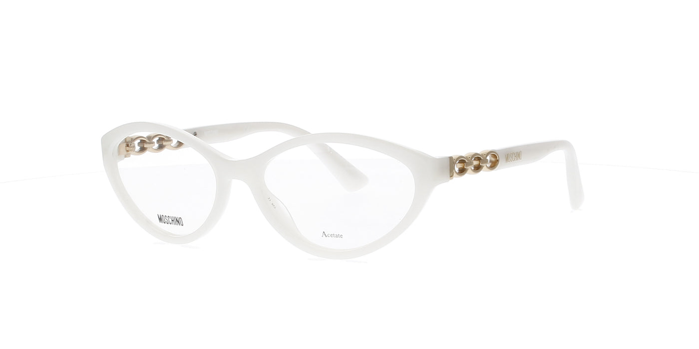 White Oval Moschino Frame