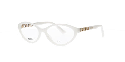 White Oval Moschino Frame