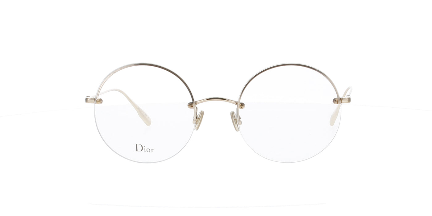 Round Gold Half Rim Dior Stellaire 012