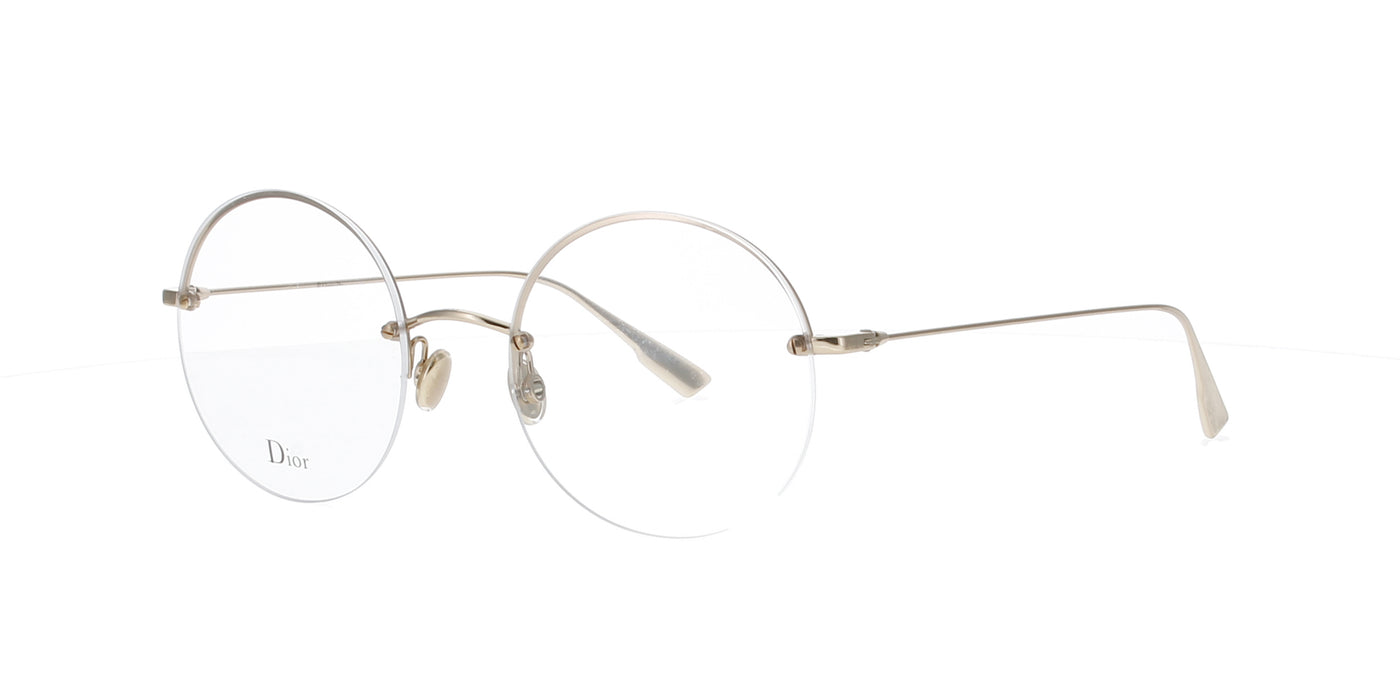 Gold Round Half Rim Dior Stellaire 012