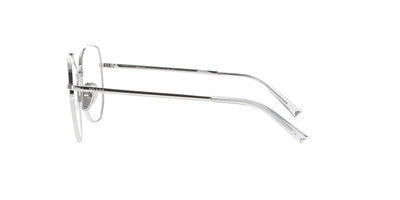 Angular Silver Metal Prada Frame