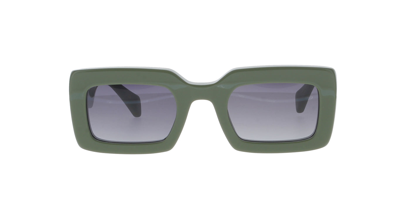 Glossy Green Rectangle Handmade Kaleos Sunglasses