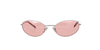 Silver Oval Wrap Prada Sunglasses