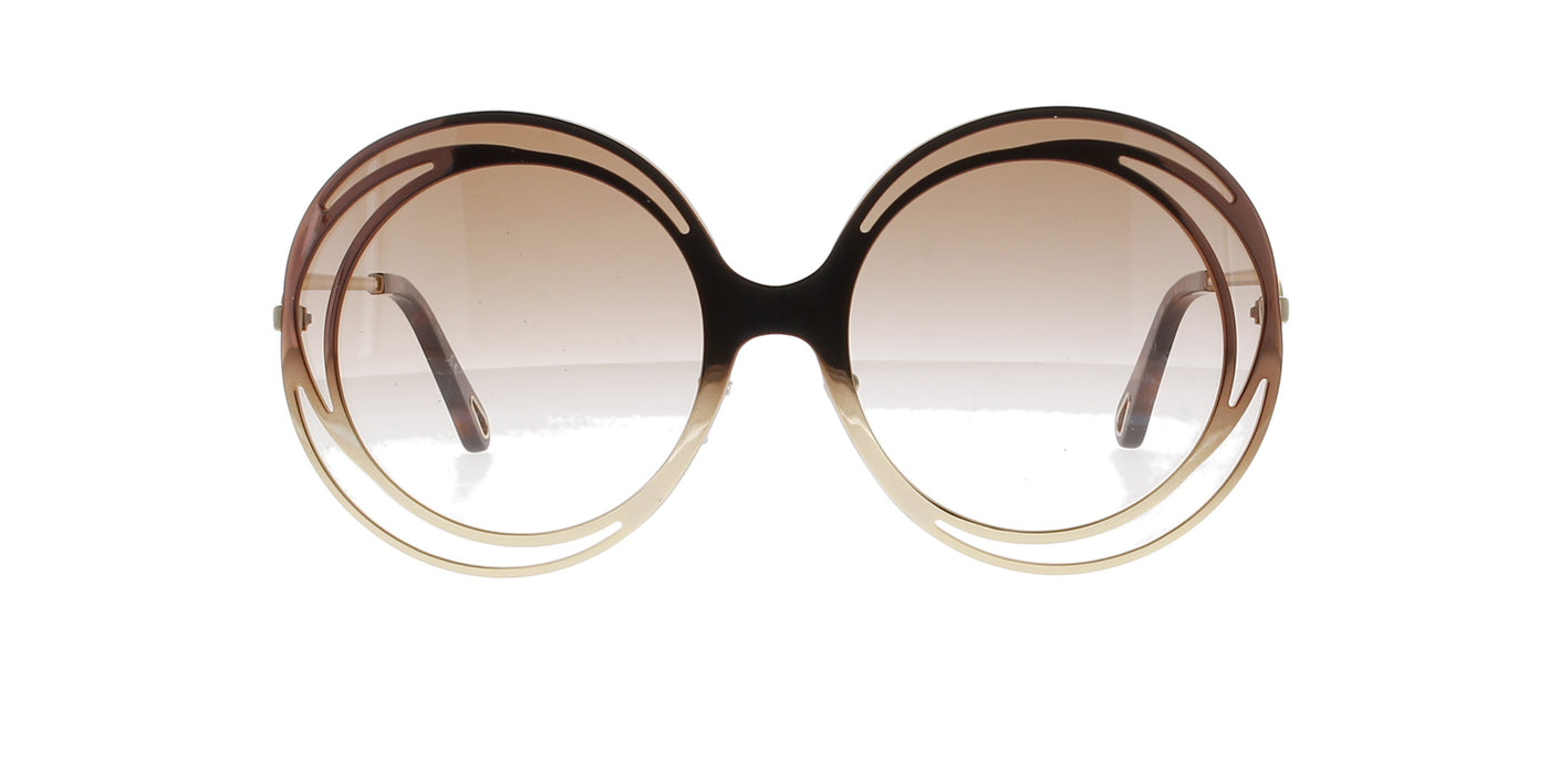 Brown Gold Gradient Chloe Sunglasses