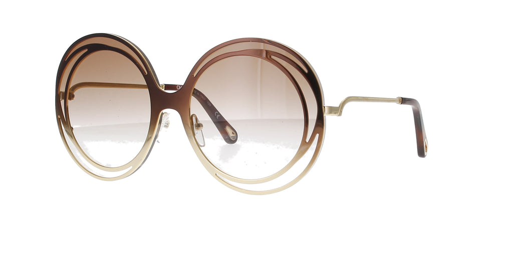 Brown Gold Gradient Chloe Sunglasses