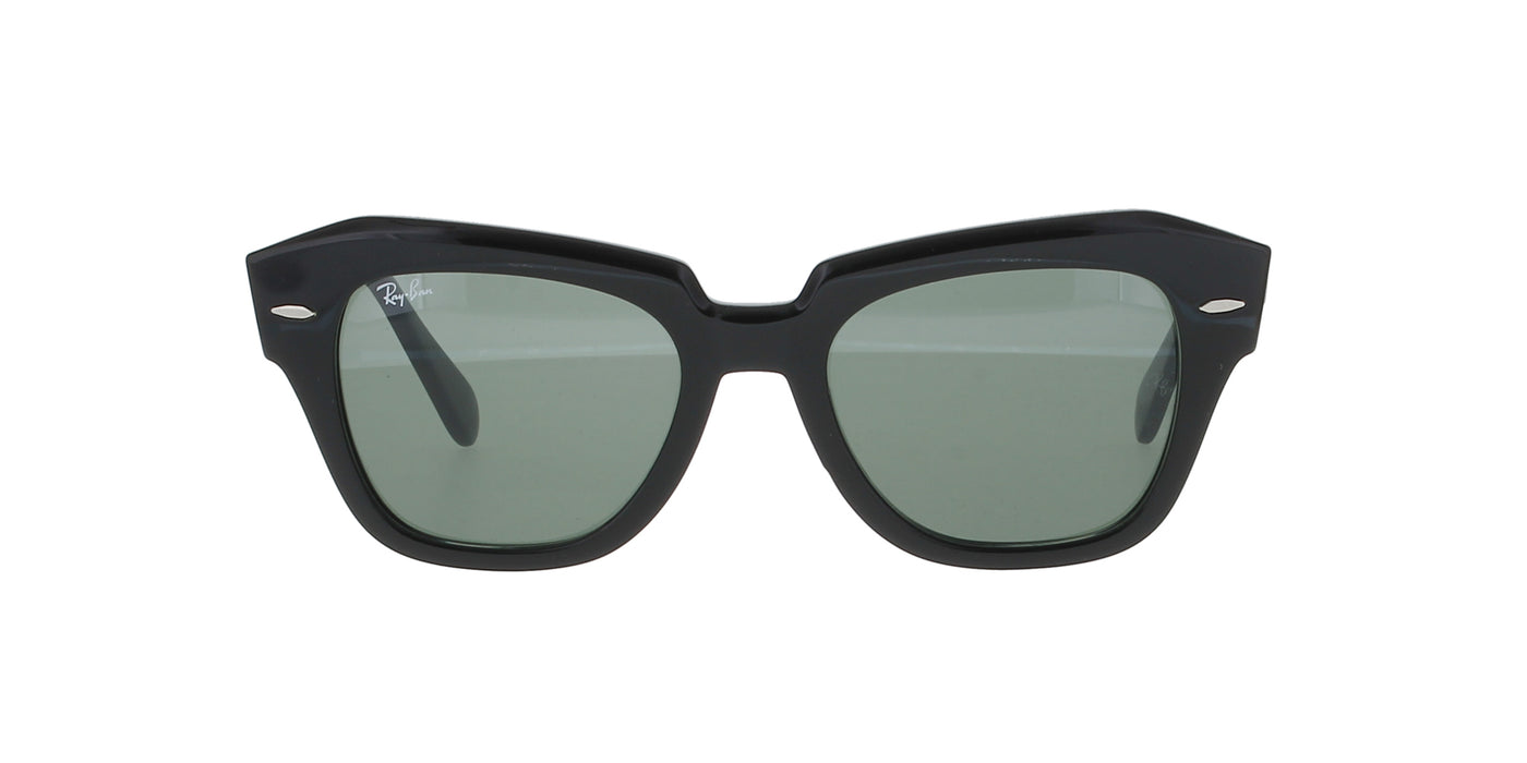 Polished Black Rayban State Street Sunglasses