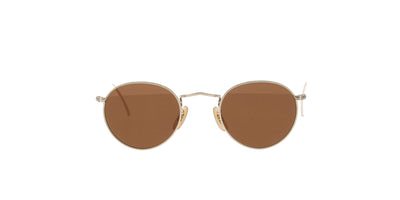 Vintage Gold Round Titanium Calvin Klein Sunglases