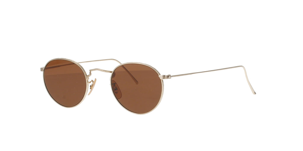 Vintage Gold Round Titanium Calvin Klein Sunglases