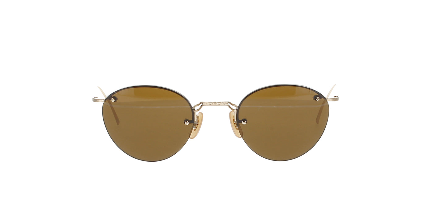 Retro Gold Rimless Titanium Calvin Klein Sunglasses