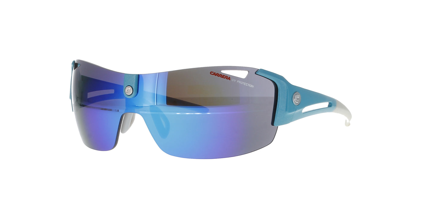 Blue Mirror Shield Rimless Carrera Sunglasses