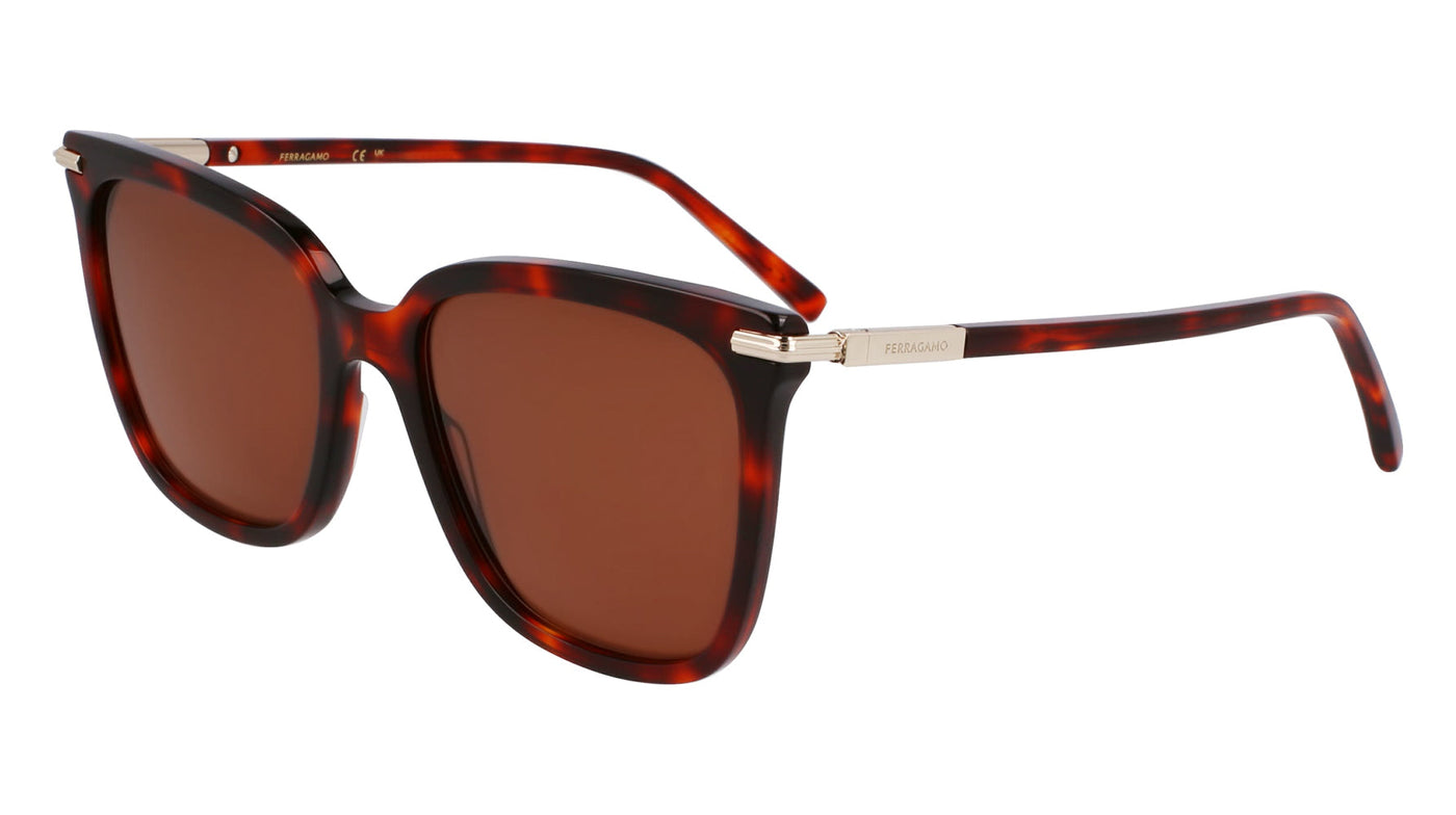 Ferragamo SF2037S Red Tortoise/Brown #colour_red-tortoise-brown