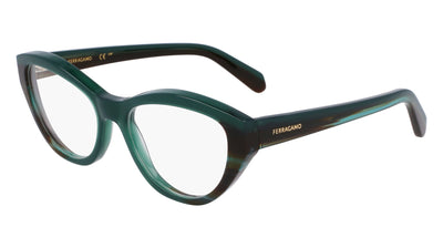 Ferragamo SF3011 Opaline Green/Striped Green #colour_opaline-green-striped-green