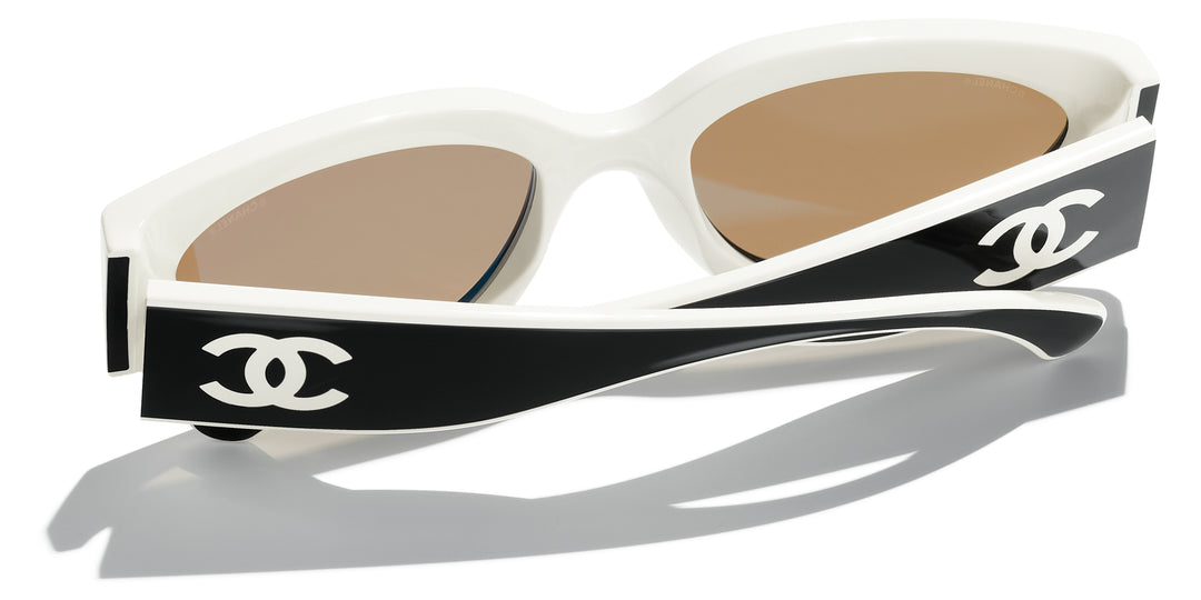 Chanel white outlet sunglasses for women