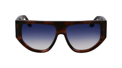 Victoria Beckham VB676S Brown Horn/Blue Gradient #colour_brown-horn-blue-gradient