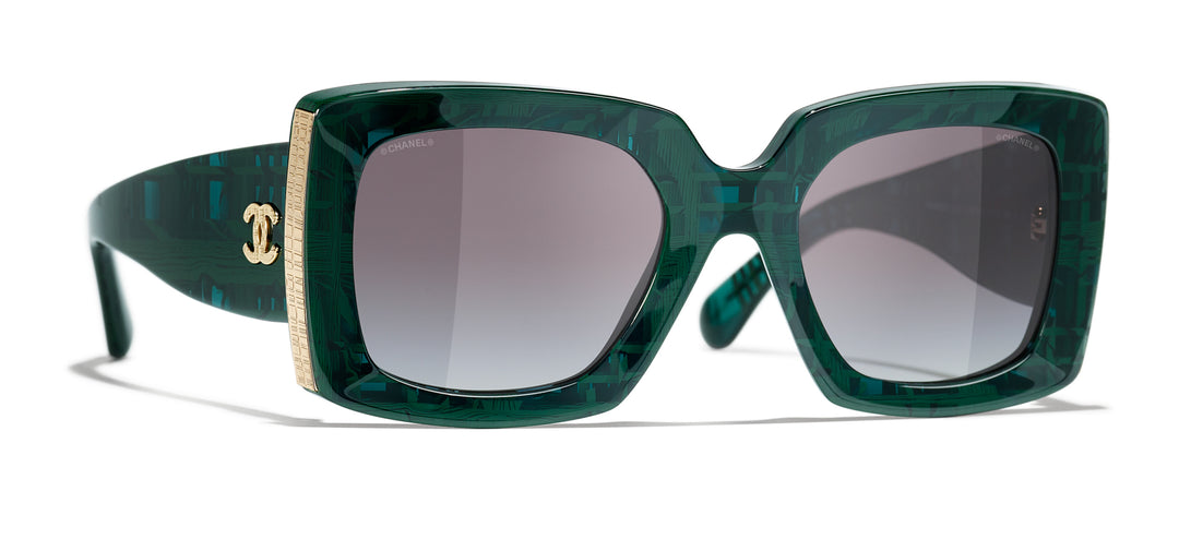 CHANEL 5435 Rectangle Acetate Sunglasses | Fashion Eyewear