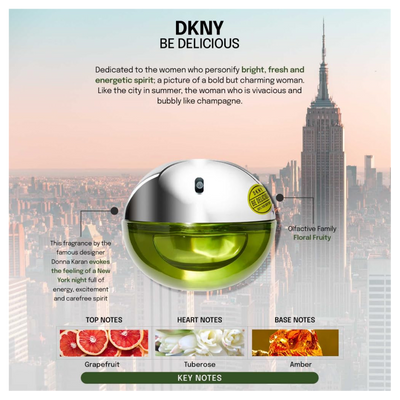 DKNY Be Delicious Eau de Parfum Spray 100ml: Vibrant & Fresh Fragrance for the Modern Woman