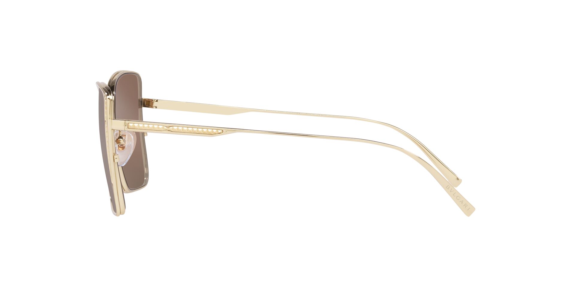 Bvlgari Gold Tone Square Sunglasses For Sale at 1stDibs