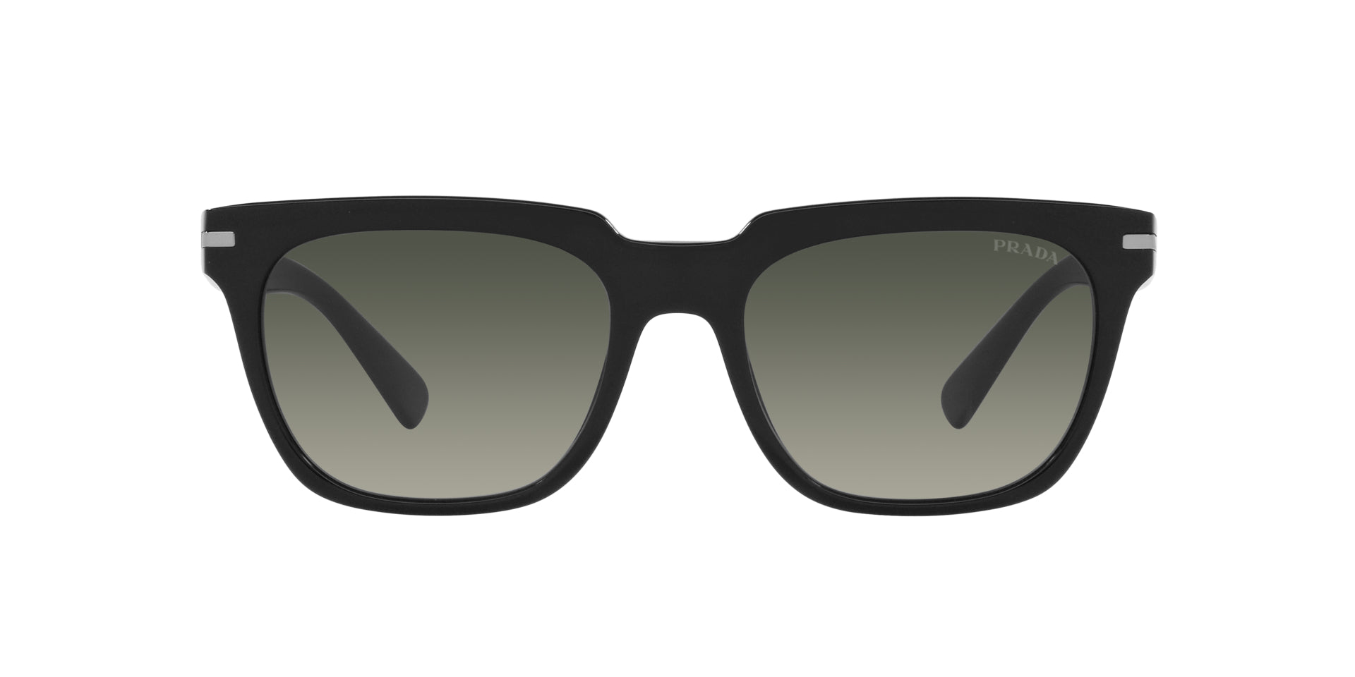 Prada Grey Clear Plastic Rectangular Sunglasses SPR04Y-F