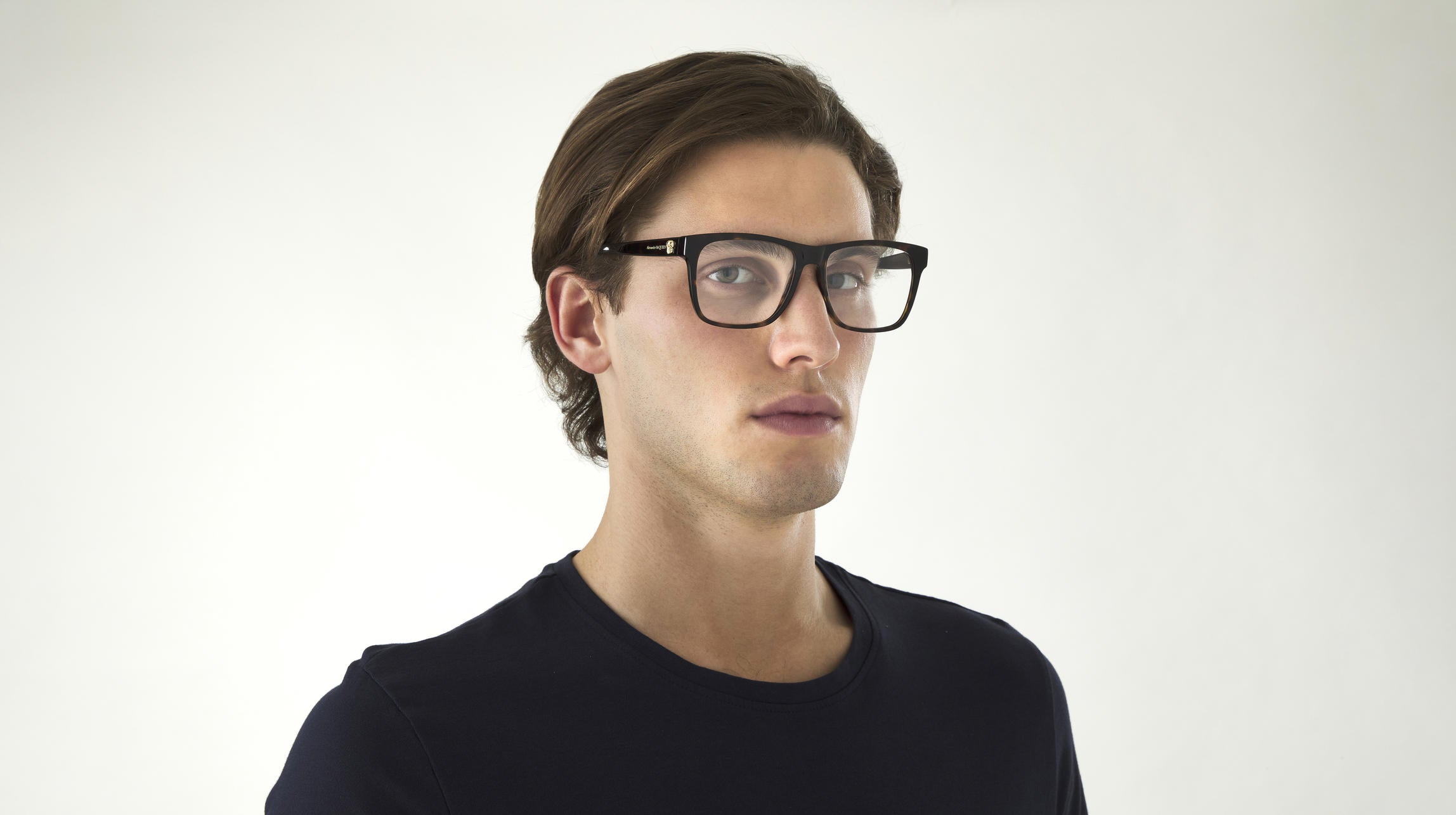 Alexander Mcqueen AM0282O Rectangle Glasses | Fashion Eyewear US