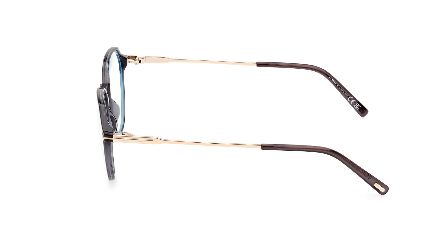 Tom Ford TF5875-B Blue Light Round Glasses | Fashion Eyewear