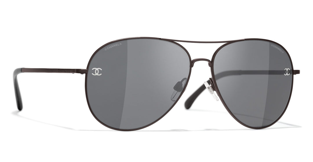 CHANEL 4189TQ Aviator Titanium Calfskin Sunglasses Fashion Eyewear US